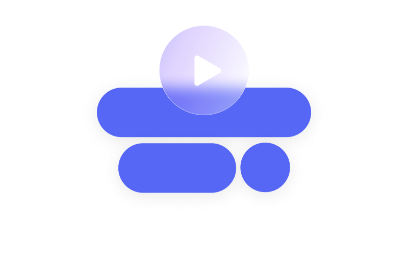 Subtitle icon with play button representing automatic subtitle generation